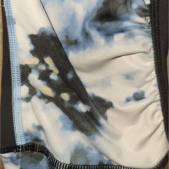 Lululemon Cropped Leg Stop At Nothing Leggings Black Blue 4 - Picture 14 of 15